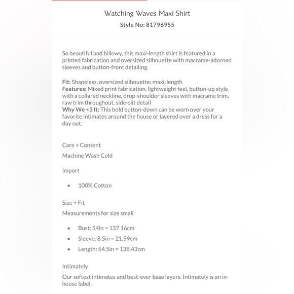 Watching Waves Maxi Shirtdress - Size XS - Picture 14 of 14